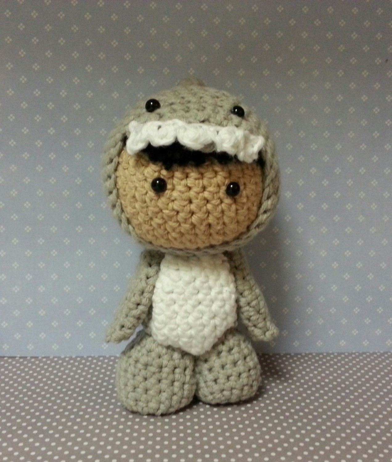 Amigurumi Doll in Great White Shark Costume by CrochetPaws ...