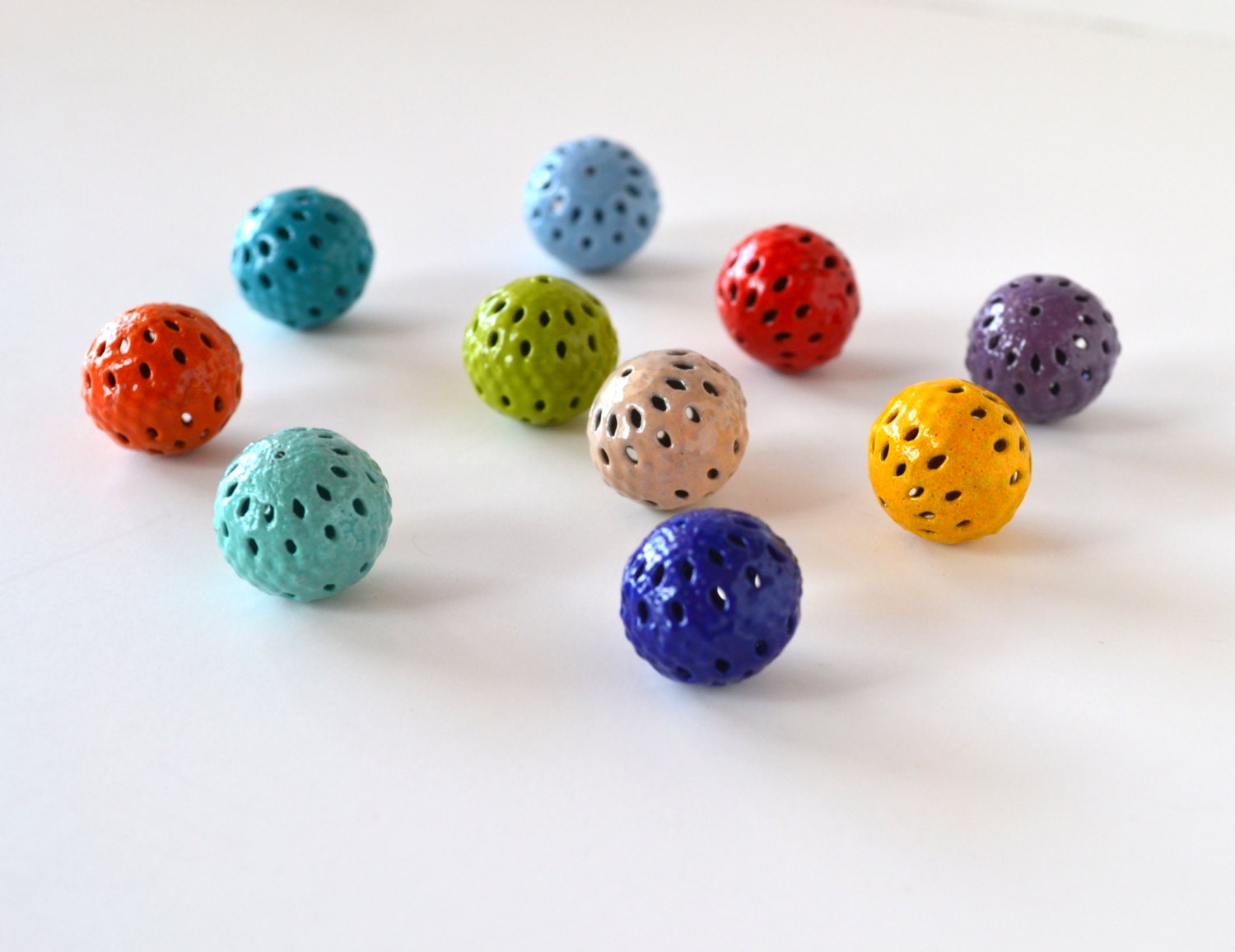 2013 Spring Colors Enameled Beads - torch fired enamel beads (Full Set, Individual or Color Mix)