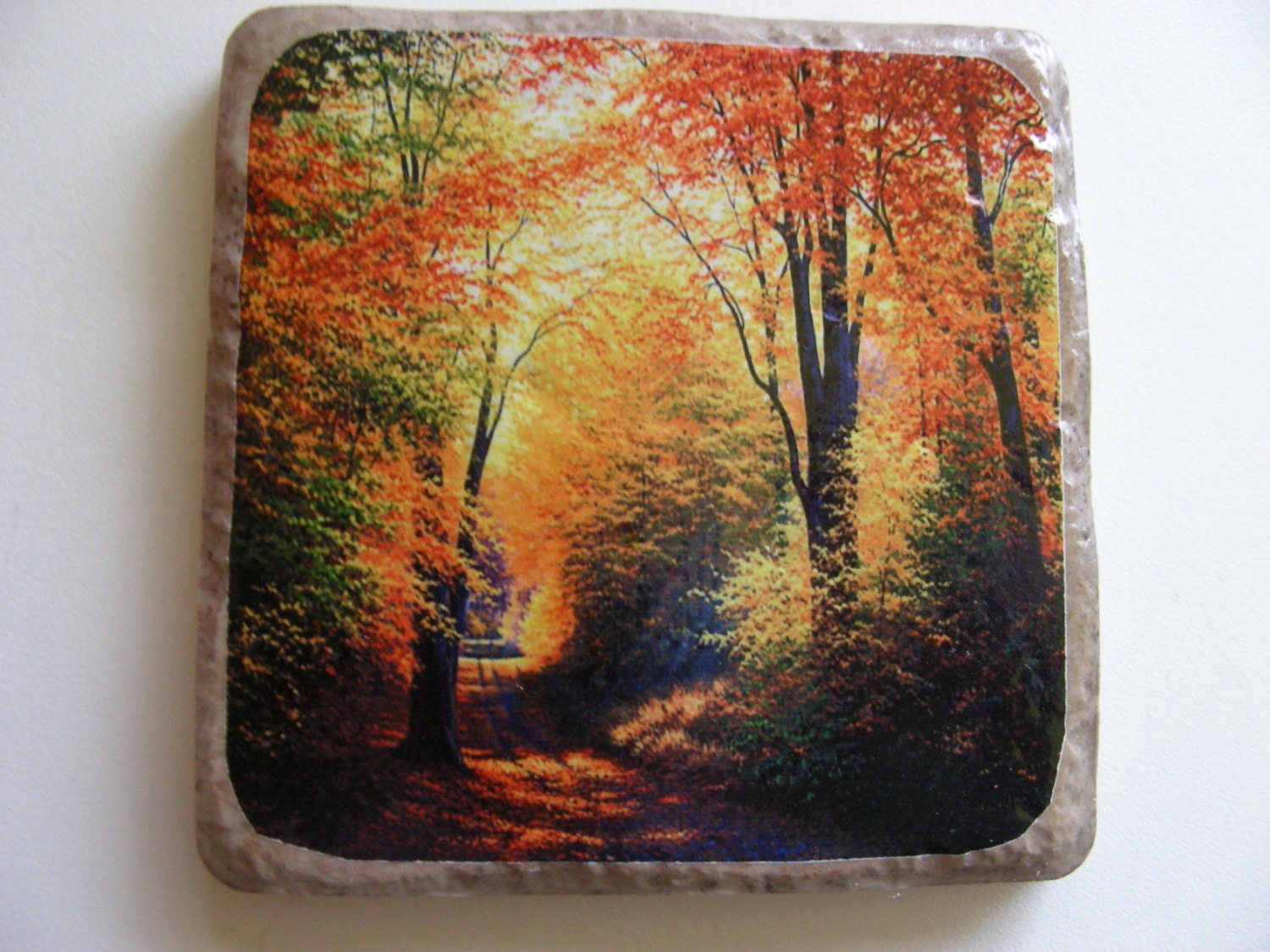 Fall foliage scenic Ceramic Tile Coasters