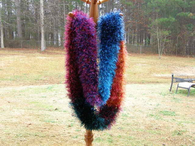 ORIGINAL DESIGN Extra Long Infinity Scarf: Multi-Color Lions Brand Fun Fur & Fancy Fur