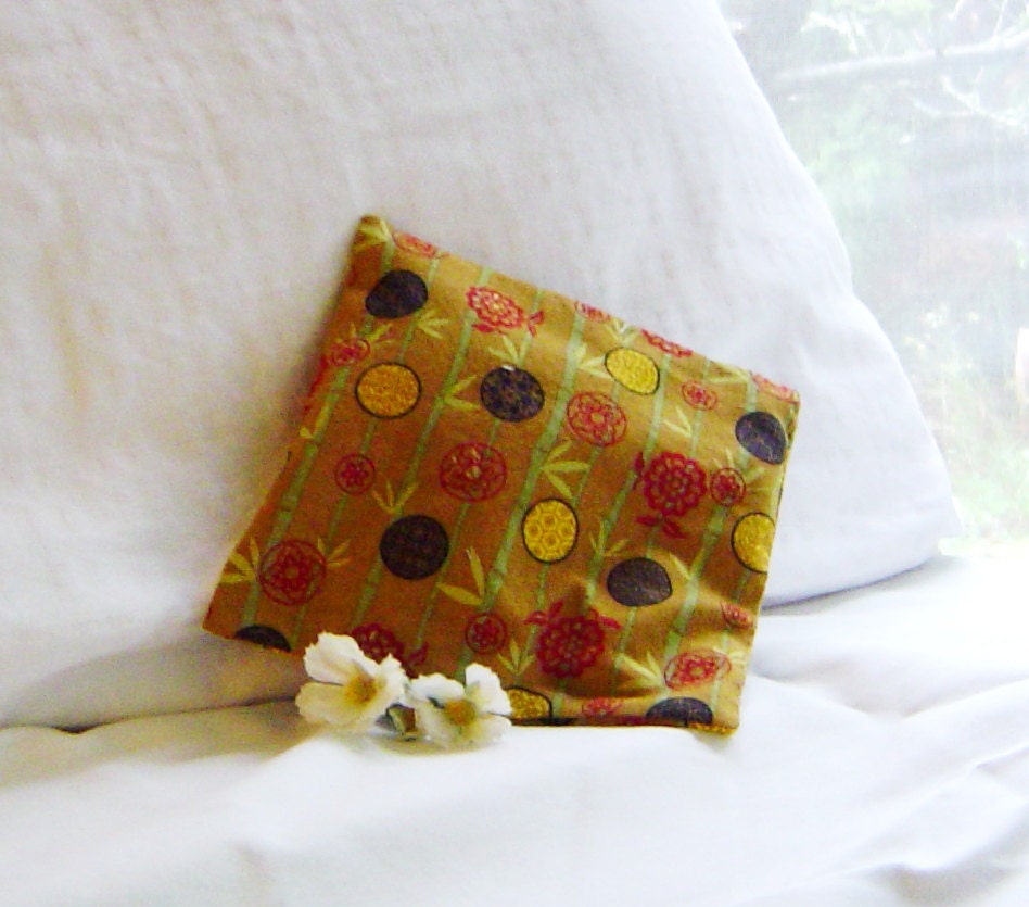 Herbal sleep pillow handmade dream pillow gold green red black using local NW herbs
