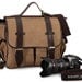 Khaki/ Tan Canvas Camera Bag w/ Shoulder Strap