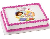 DORA-BUTTERFLIES Edible Image Cake Topper Il_170x135