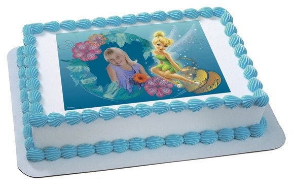 Disney Fairies Key to My Heart Personalized Photo Edible Image Cake Topper Il_170x135