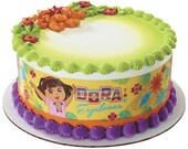 Dora the Explorer-Del Sol Designer Prints Edible Image Cake Topper Il_170x135