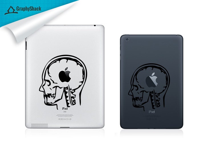 Apple Brain Mac Decal Laptop Sticker Mac decal Ipad NotebIook Tab 13" 15" 17" Mac ipad 1 ipad 2 ipad 3 ipad 4 mini ipad