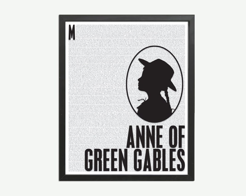 Anne of Green Gables by Lucy Maud Montgomery - Art Print - Poster for Book Lovers - 8 x 10 Wall Decor