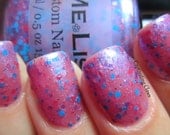 April Showers - Spring Custom Glitter Nail Polish / Lacquer Full Size 15 ml / 0.5 oz Bottle