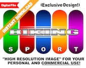 INSTANT DOWNLOAD - Biking sport bicycle digital clip art clipart design image graphic illustration artwork picture element - High Resolution