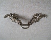 2 1/2" 64 Shabby Chic Dresser Drawer Pulls Handles Antique Silver White Vintage Look / Rustic French Country Cabinet Handle Knobs Pull 509
