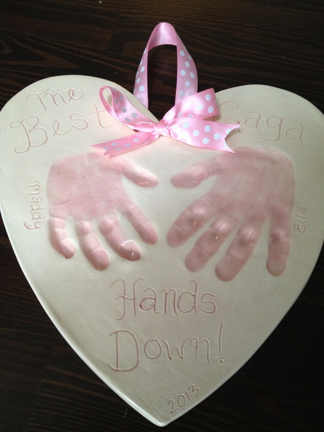 Best Aunt and Uncle Hands Down Keepsake Baby by MemoriesInClay
