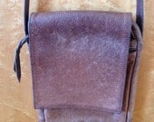 Vintage Sven Designs Womens Brown Leather Mini Crossbody Bag Purse, Made in USA