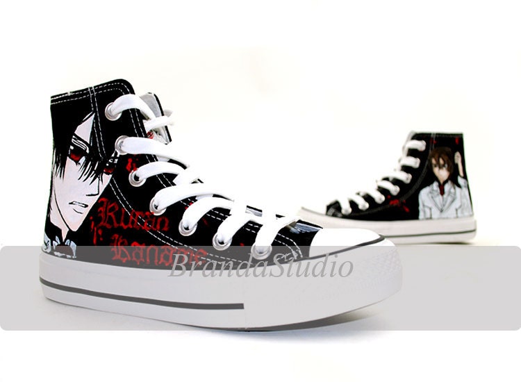 Hand Painted High Top Canvas Sneakers-Vampire Knight Kaname Kuran