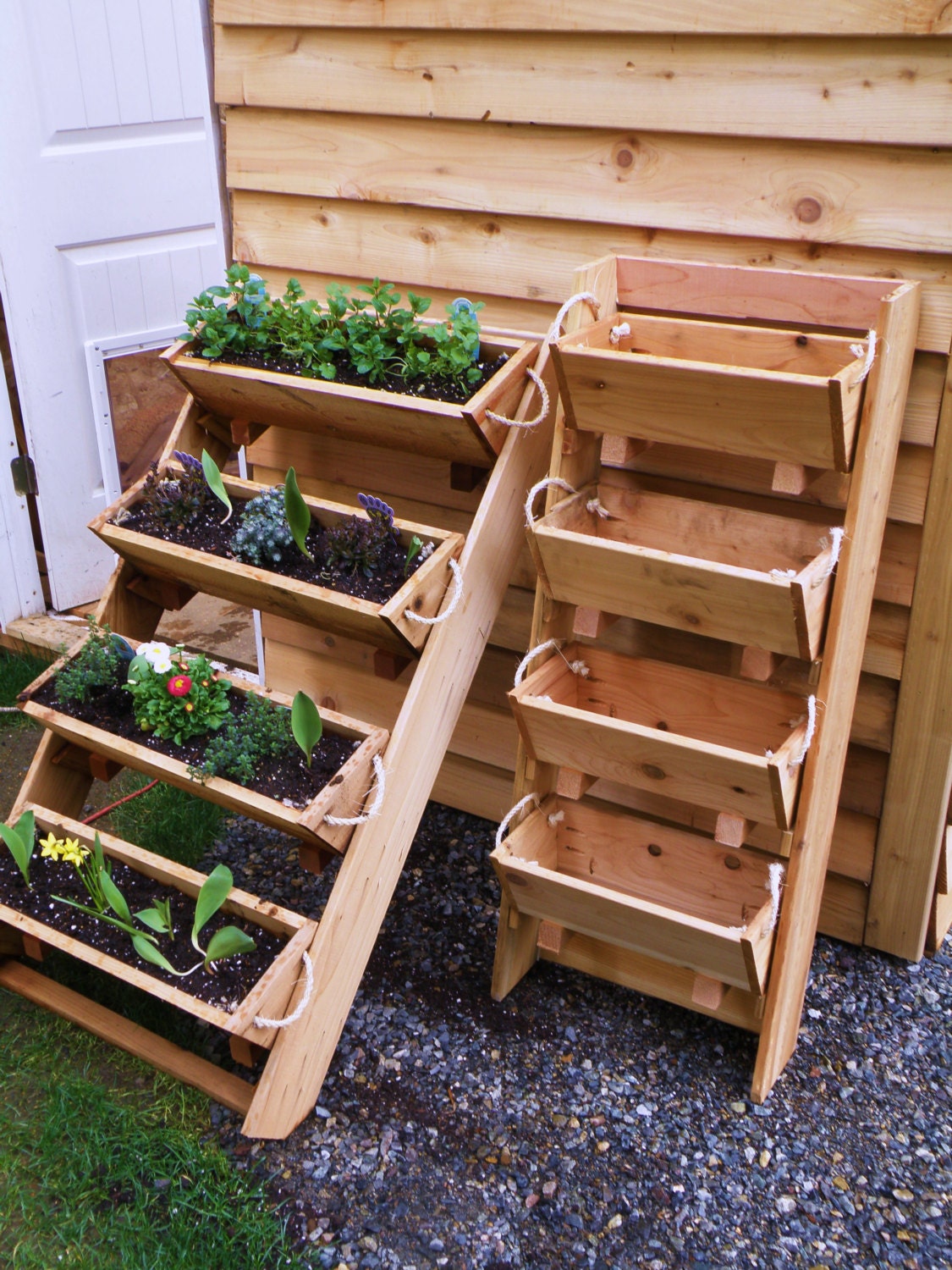 Get 2 16" large planters raised bed vegetable garden for herb, tomato, flower, and strawberry gardening - free shipping