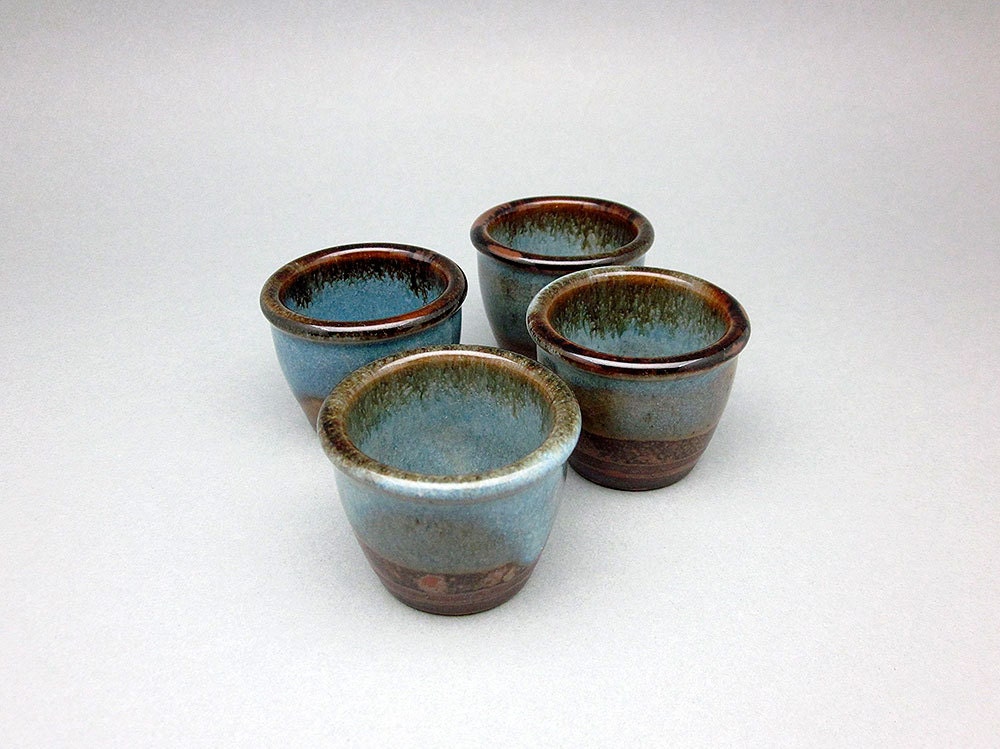 Retro ceramic espresso cups (set of 4) by Königsblau-Keramik