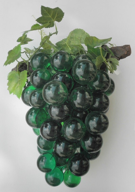 Large Acrylic GRAPE SWAG LAMP Hanging Light by JUNKIN4JOY