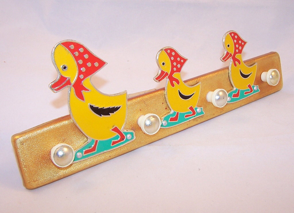 Vintage Soviet Child Coat Rack. 3 Ducks. Child Room Decor. Coat Hook. Hanger. Soviet Era