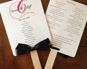 Deposit for 100 Custom Wedding Program Fans