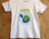 Boy's T-Shirt - Blue/Green Bug in a Jar Applique - Sizes 12M/2T/3T/4T/5T