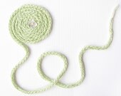 SALE 20% Light Green Mint Thread Wrapped Yarn Bracelet, Fiber Wrap Bangle Bracelet, Knit Bracelet, Eco Friendly Rope Bracelet D772