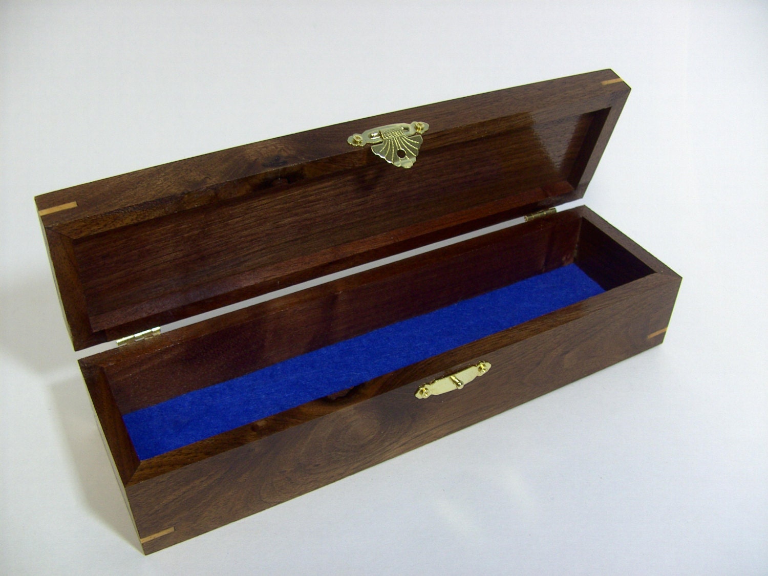Handmade black walnut box with latch