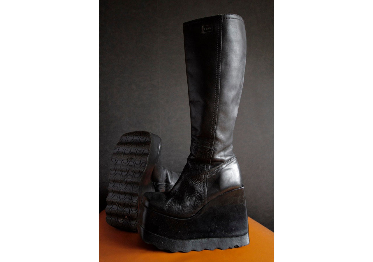 RESERVED HEX unique platform boots made in by VintagePlatformDeal