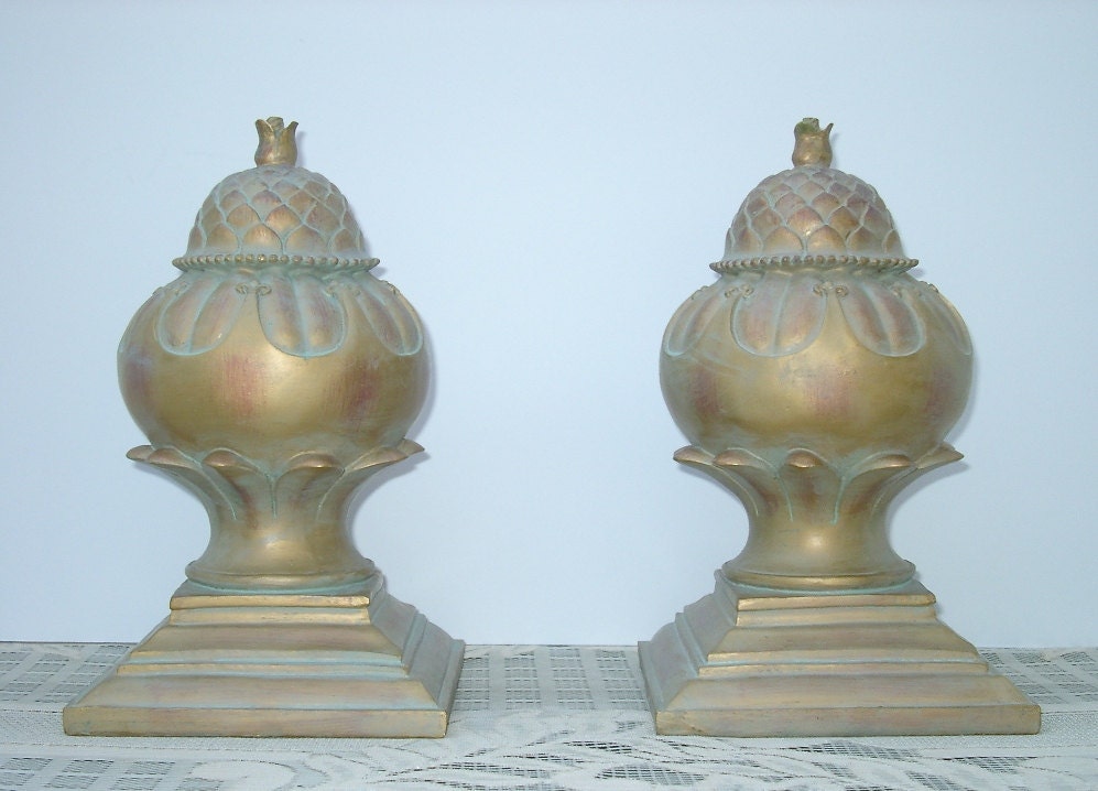 Vintage Pair of Home Decor Finials