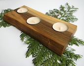 Handmade Wooden Candle Holder WALNUT wood Natural wood Candlestick Log Candleholder Wedding gift Solid wood Woodworks Ecological wood