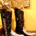 Ocean Blue Python Corral Boots Size 9 blinged out with Swarovski Crystals