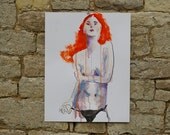 Valerie - Large Expressive Female Figure Original Drawing - Painting - Charcoal - Acrylic - Paper - Portrait - Woman - Art