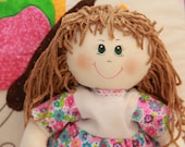 Daisy is a unique rag doll, handmade and crafted with soft and cute fabrics.