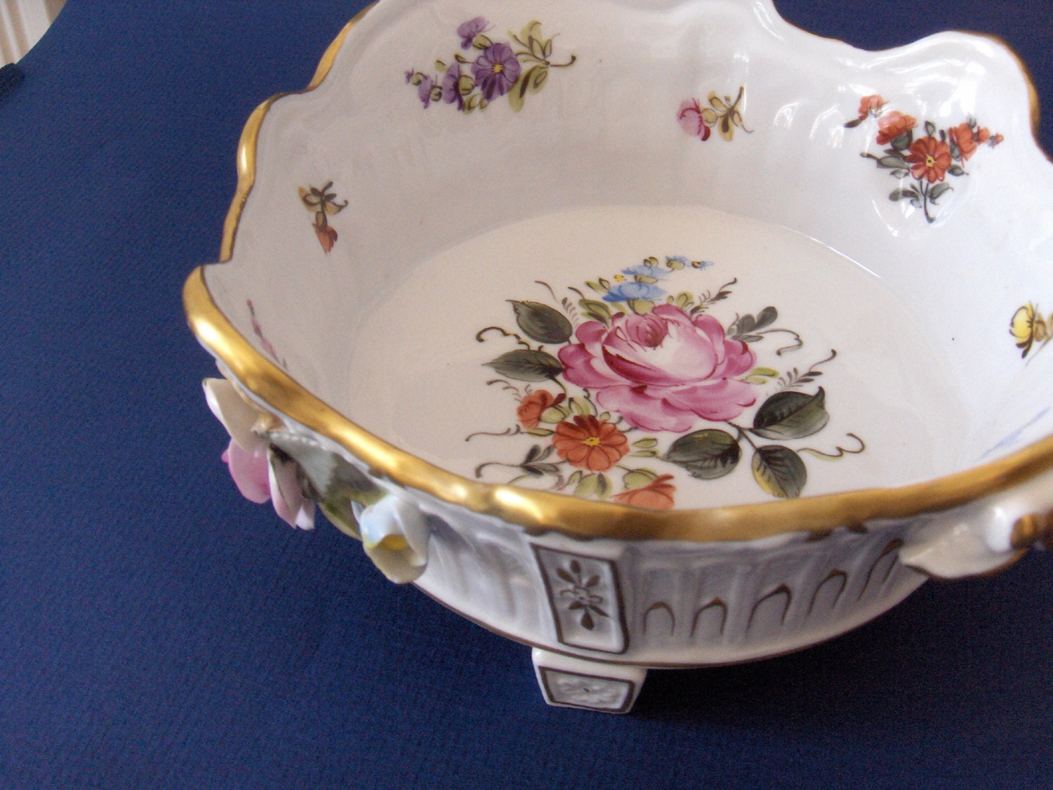 Von Schierholz porcelain footed compote bowl with by BarberryLane