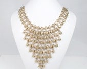 Lots Layer Golden Hollowen Skulls Swarovski Crystal Necklace, Uniqued Design, Bold Jewelry, Party Gift-151678371