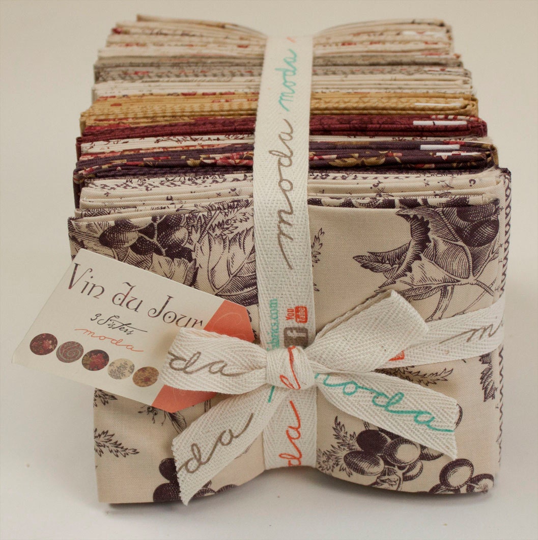 Vin du Jour by 3 Sisters for Moda Fabrics, Fat Quarter Bundle, 40 Fat Quarters, 10 yards