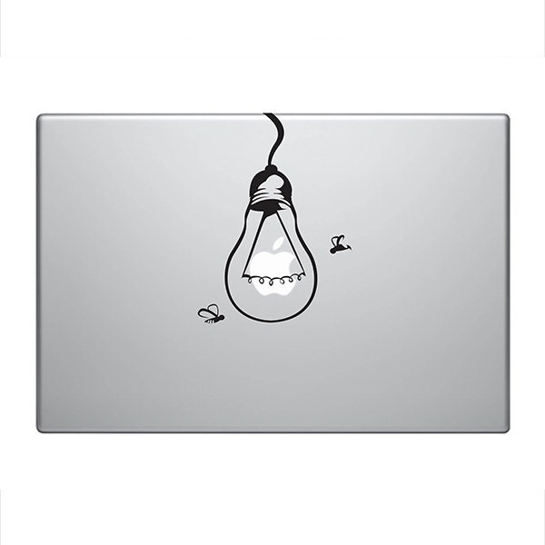 Hanging light bulb Vinyl Decal / Sticker to fit Macbook Pro 13" 15" 17" - Custom sizes available - fun - precision die cut lantern lamp
