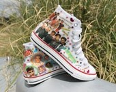 1D One Direction Fan Custom Clothes Photo Toms or Vans Shoes Group with Harry Louis Niall Zayn Liam Teen Girl Dream Gift