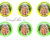 Your Kid's Photo  Birthday Printable Tags- Personalized Tags - Cupcake Toppers, Tags DIY printable 2''