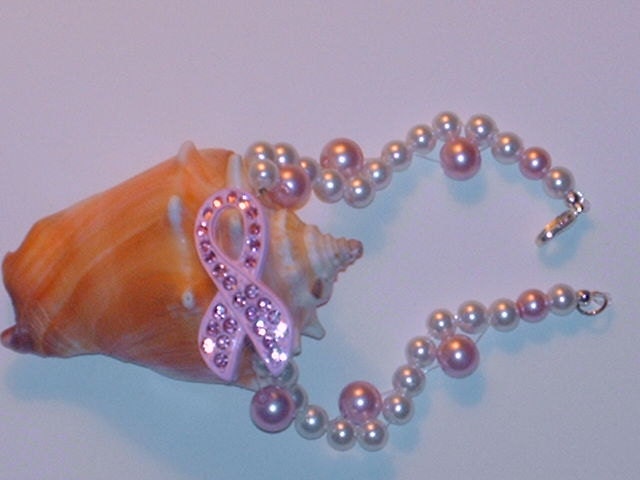 Bead Weaving Cancer Awareness Bracelet