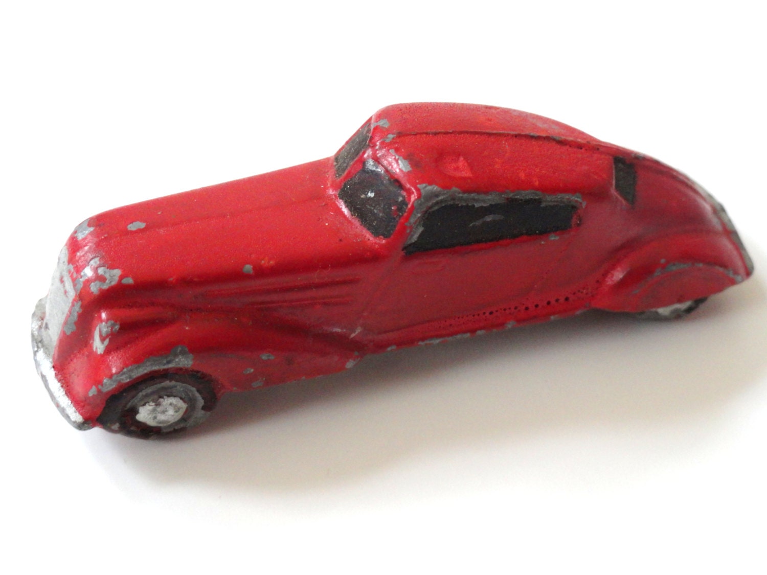 Vintage Miniature Lead Red Car