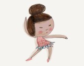 A5 Print - I Love to Dance, girl nursery wall decor, whimsical art, digital drawing,collections,