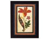 Fantasy Flowers. Safavid Iran. Overall frame size 6 x 8 inches.