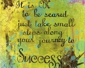 Inspirational Quote about "Success" Mixed Media Collage Print