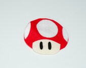 Super Mario 1up Mushroom Hair Clip Barrette Felt