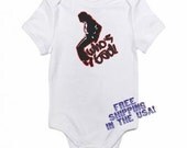 Who's Bad Michael Jackson Retro 80's Music Inspired Funny Baby Onesie 0-3 m 3-6 m 6-9 m 12 m 18 m Free Shipping