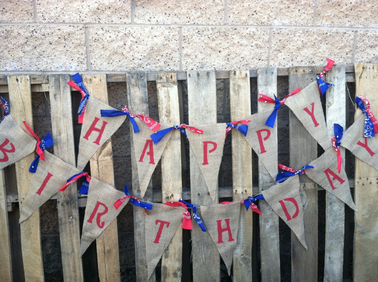 Cowgirl Happy Birthday Burlap Banner