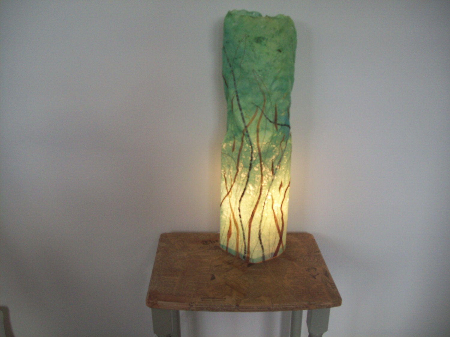 Handmade Unique Lamp Cover with Rectangular Opaque Lamp