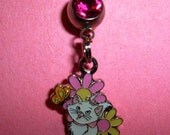 MARIE Kitty CAT From The Aristocats Flowers & Butterfly Disney Belly Navel Ring Body Jewelry