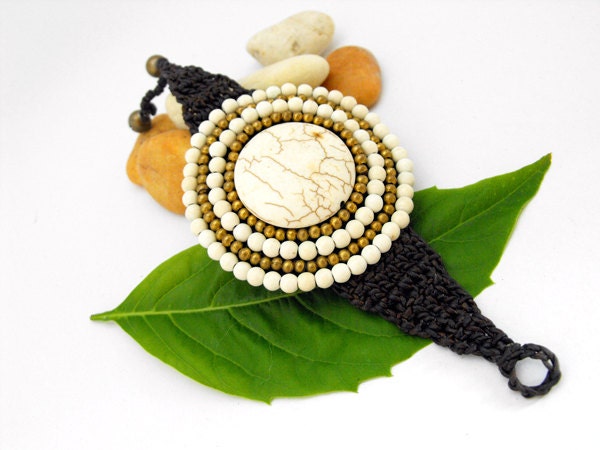 White Synthetic Turquoise Bracelet - AmaritaProject