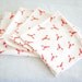 Small Red Lobster on White Set of 4 Cotton Lunchbox/Dinner Napkins