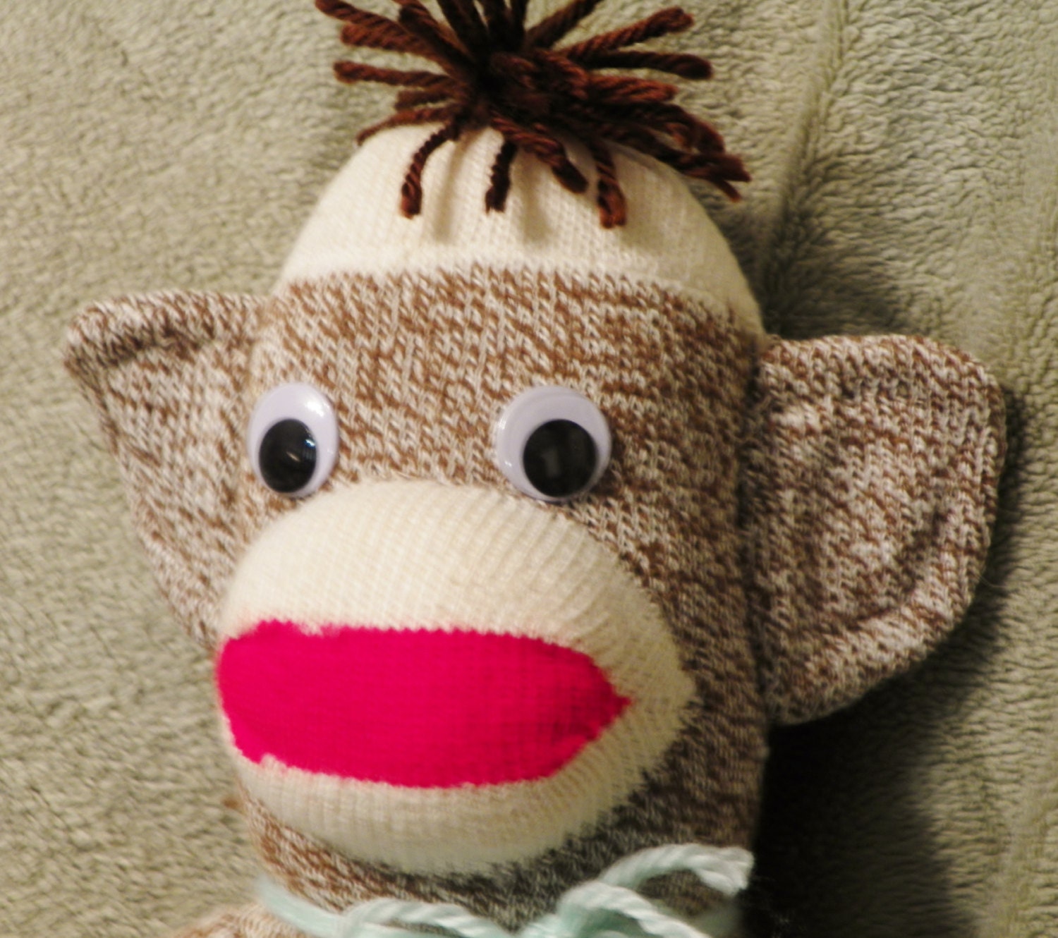 Cuddly Handcrafted Sock Monkey Plush Toy